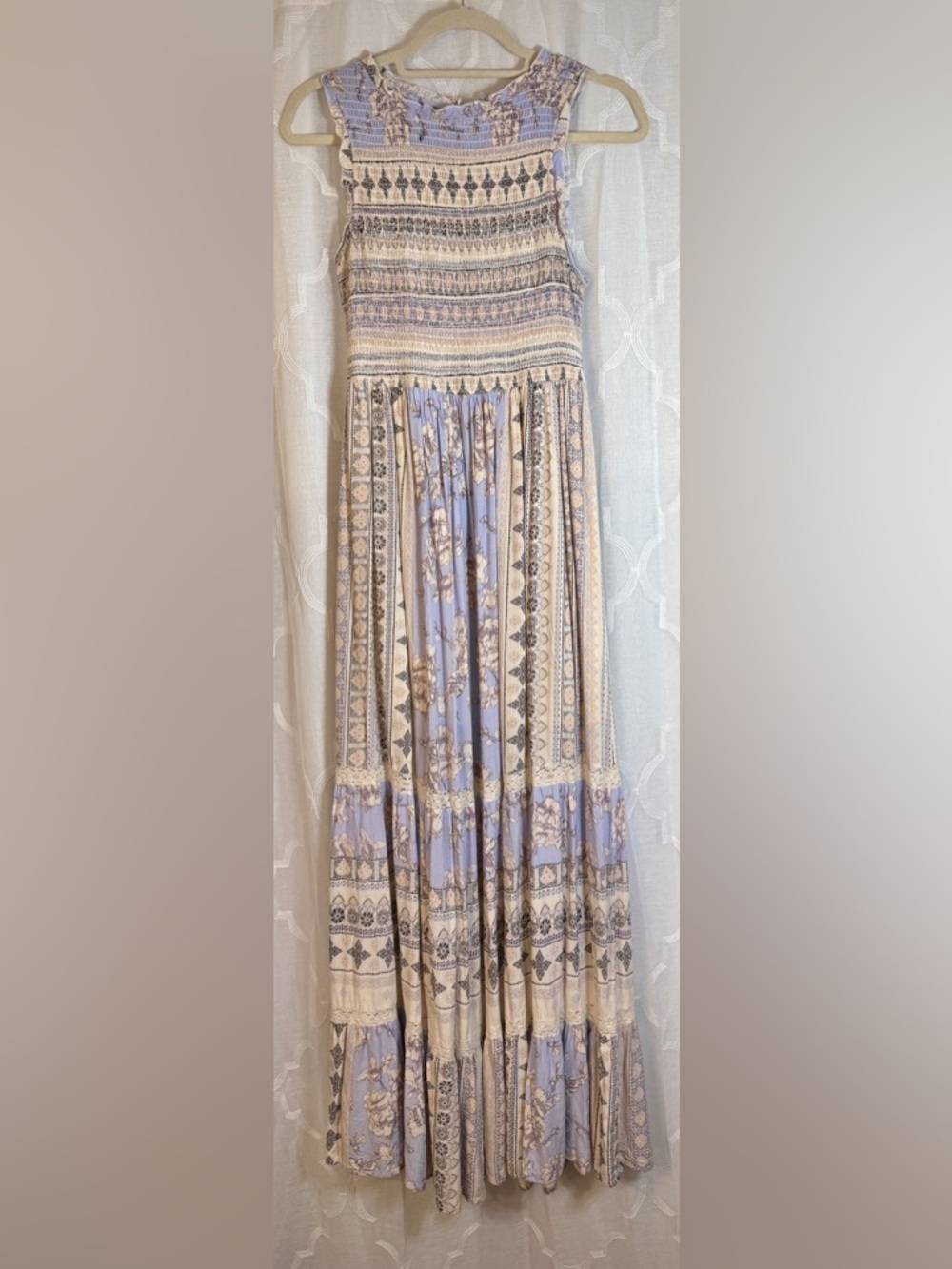 Altar'd State Lavender and Cream Boho Maxi Dress - Picture 7 of 11